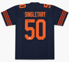Chicago Bears Mike Singletary Autographed Blue Jersey Beckett BAS Witness Stock #263333