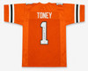 Miami Hurricanes Malachi Toney Autographed Orange Jersey JSA Witness Stock #262505