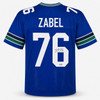 Seattle Seahawks Grey Zabel Autographed Blue Throwback Jersey MCS Holo Stock #263325