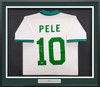 New York Cosmos Pele Autographed Framed White Jersey Beckett BAS Stock #265450
