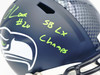 Julian Love Autographed Seattle Seahawks Blue Full Size Speed Replica Helmet "SB LX Champs" MCS Holo Stock #265574