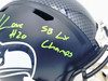 Julian Love Autographed Seattle Seahawks Blue Full Size Super Bowl LX Champions Logo Speed Replica Helmet "SB LX Champs" MCS Holo Stock #265575
