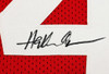 Houston Rockets Hakeem Olajuwon Autographed Framed Red Jersey JSA Stock #265449