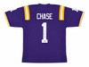 LSU Tigers Ja'Marr Chase Autographed Purple Jersey Beckett BAS QR Stock #263337