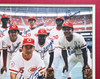 Big Red Machine Autographed Framed 11x14 Photo With 8 Signatures Including Pete Rose SKU Beckett BAS #AG010659