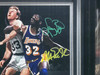 Larry Bird & Magic Johnson Autographed Framed 8x10 Photo Beckett BAS Witness #W171475
