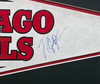 1988 Chicago Bulls Autographed Framed Pennant With 6 Signatures Including Michael Jordan (Vintage) Beckett BAS #AE36613