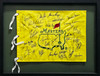 Masters Champions Autographed Framed Masters Flag With 32 Signatures Including Tiger Woods & Jack Nicklaus Beckett BAS #AC37759