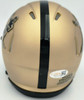 Ricky Williams Autographed Texas Longhorns Gold Heisman Logo Speed Mini Helmet JSA Stock #265681