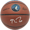 Kevin Garnett Autographed Composite Leather Logo Basketball Minnesota Timberwolves Beckett BAS Witness Stock #265805