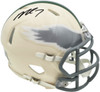 Michael Vick Autographed Philadelphia Eagles Cream Retro Speed Mini Helmet Beckett BAS Witness Stock #265886
