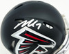 Michael Vick Autographed Atlanta Falcons Black Speed Mini Helmet Beckett BAS Witness Stock #265888