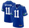 Jaxon Smith-Njigba Unsigned Seattle Seahawks Blue Throwback Nike Jersey Size XL Stock #265827