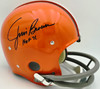 Jim Brown Autographed Cleveland Browns Orange Full Size Riddell Replica Helmet "HOF 76" Beckett BAS #AG020314