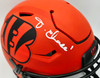 Ja'Marr Chase Autographed Cincinnati Bengals Orange Full Size SpeedFlex Authentic Helmet Beckett BAS Witness #3W360233