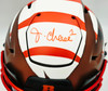 Ja'Marr Chase Autographed Cincinnati Bengals White Full Size SpeedFlex Authentic Helmet Beckett BAS Witness #W172546