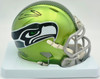 Zach Charbonnet Autographed Seattle Seahawks Flash Green Speed Mini Helmet (Signed Twice) MCS Holo #101979
