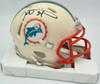 Ricky Williams Autographed Miami Dolphins Cream Retro Speed Mini Helmet JSA Witness #WC621438