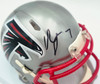 Bijan Robinson Autographed Atlanta Falcons Flash Silver Speed Mini Helmet Beckett BAS Witness #1W878945