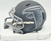 Bijan Robinson Autographed Atlanta Falcons Slate Gray Speed Mini Helmet Beckett BAS Witness #1W878917