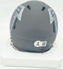 Bijan Robinson Autographed Atlanta Falcons Slate Gray Speed Mini Helmet Beckett BAS Witness #1W878899