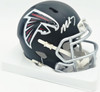 Bijan Robinson Autographed Atlanta Falcons Matte Black Speed Mini Helmet Beckett BAS Witness #4W780629