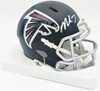 Bijan Robinson Autographed Atlanta Falcons Matte Black Speed Mini Helmet Beckett BAS Witness #4W780680