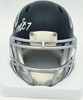 Bijan Robinson Autographed Atlanta Falcons Matte Black Speed Mini Helmet Beckett BAS Witness #4W780668