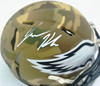 Jason Kelce Autographed Philadelphia Eagles Camo Speed Mini Helmet Beckett BAS QR #BN17600
