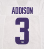 Minnesota Vikings Jordan Addison Autographed White Jersey Beckett BAS QR Stock #265946