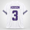 Minnesota Vikings Jordan Addison Autographed White Jersey Beckett BAS QR Stock #265948