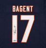 Chicago Bears Tyson Bagent Autographed Blue Jersey Beckett BAS QR Stock #265950