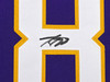 Minnesota Vikings Adrian Peterson Autographed Purple Jersey JSA Witness Stock #265941