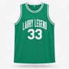 Boston Celtics Larry Bird Autographed Green Jersey Beckett BAS QR Stock #265944