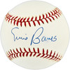 Ernie Banks Autographed Official NL Baseball Chicago Cubs Beckett BAS QR #BX67642
