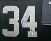 Oakland Raiders Bo Jackson Autographed Framed Black Mitchell & Ness 1987 Throwback Jersey Beckett BAS QR #BU86725