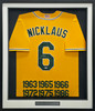 Jack Nicklaus Autographed Framed Yellow 6x Masters Champion Jersey Beckett BAS #H63941