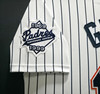 San Diego Padres Tony Gwynn Autographed Framed White Pinstripes 30 Year Anniversary Russell Jersey Beckett BAS QR #BW06390