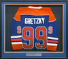Edmonton Oilers Wayne Gretzky Autographed Framed Blue & Orange Jersey Beckett BAS #AE16693