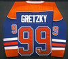 Edmonton Oilers Wayne Gretzky Autographed Framed Orange & Blue Jersey PSA/DNA & Beckett BAS #AE16694
