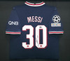 2021-22 PSG Lionel Messi Autographed Framed Blue Jordan Jersey Beckett BAS Witness #2W114274
