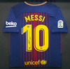 2018-19 FC Barcelona Lionel Messi Autographed Framed Red & Blue Nike Jersey Beckett BAS Witness #2W114075