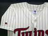 Minnesota Twins Kirby Puckett Autographed Framed White Pinstripes Russell Jersey JSA #ZZ67859