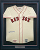 Boston Red Sox Ted Williams Autographed Framed Cream Mitchell & Ness Jersey Beckett BAS #AE46403