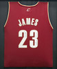 Cleveland Cavaliers LeBron James Autographed Framed Red Reebok Jersey "King James & The Chosen One" PSA/DNA #AS01174
