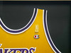 Los Angeles Lakers Wilt Chamberlain Autographed Framed Yellow Champion NBA 50th Anniversary Jersey "#13" Beckett BAS #AE51003
