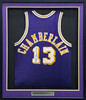 Los Angeles Lakers Wilt Chamberlain Autographed Framed Purple & Yellow Jersey PSA/DNA & Beckett BAS #AE83244