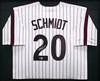 Philadelphia Phillies Mike Schmidt Autographed Framed White & Red Pinstripes Jersey Beckett BAS QR Stock #266061