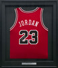 Chicago Bulls Michael Jordan Autographed Framed Red Jersey Beckett BAS #AC41251