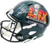 Jalen Carter Autographed Philadelphia Eagles Green Full Size Super Bowl LIX Champions Logo Speed Replica Helmet JSA Witness Stock #266080